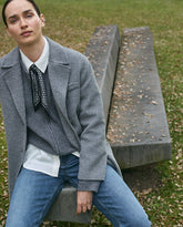 Cappotto di lana fatto a mano grigio