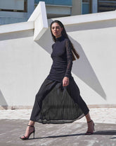 Abito in tulle plissettato