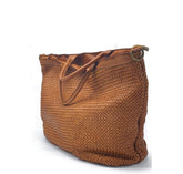 Borsa CAMI cognac in vera pelle made in Italy