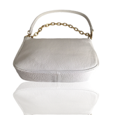 Borsa Margot Clarisse bianca in vera pelle made in italy