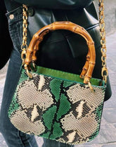 Borsa Chic Florencia in vera pelle di pitone made in Italy