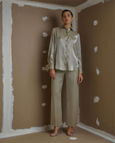 Pantalone satinato luminoso