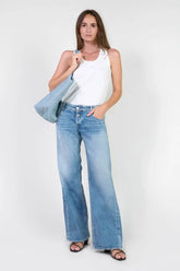 JEANS LAURYN BLU A GAMBA LARGA