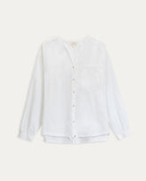 CAMICIA BIMATERIALE IN COTONE ORGANICO CON SCOLLO A V