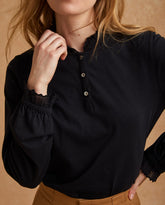 T-SHIRT IN COTONE CON VOLANT