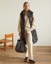 GILET LUNGO TRAPUNTATO