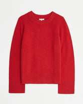 Maglione girocollo in lana rosso