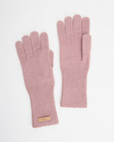 Guanti in tricot rosa pallido