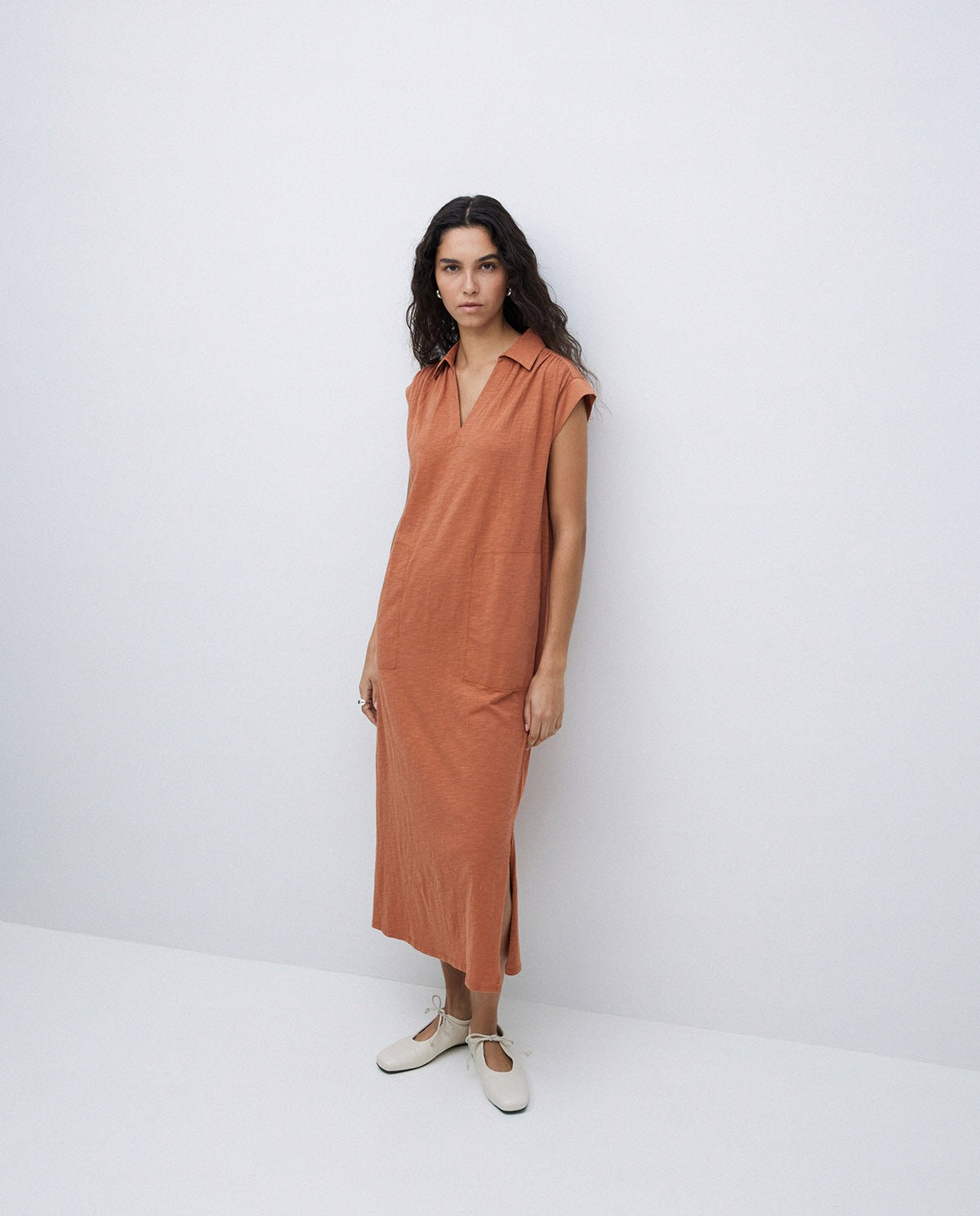 Lino Bianco A Righe Camicia Di Lino Con Abito Abito Camicia In