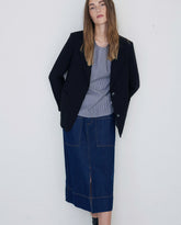 Blazer in fibra riciclata nero