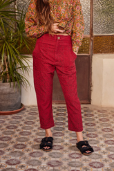 PANTALONI IN VELLUTO TAGLIO A SIGARETTA