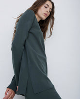 Maglione oversize in maglia verde