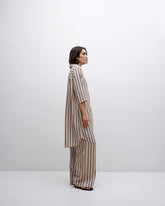 Pantaloni a gamba larga in tencel grezzo