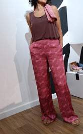 PANTALONI FLUIDI IN RASATELLO