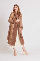 Cappotto NATALIA lungo in eco pelliccia