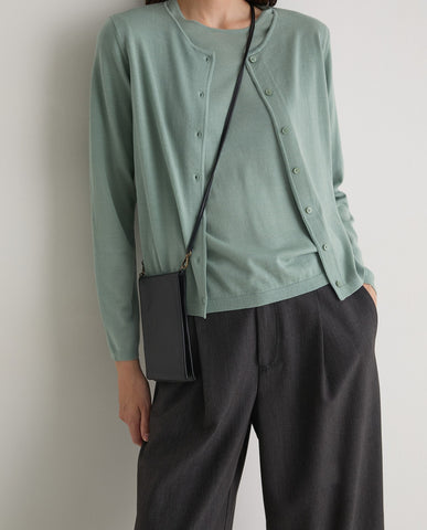 Custodia per cellulare in pelle nera al 100%