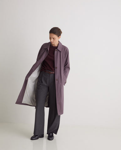 T-shirt in cotone biologico color bordeaux con scollo tondo