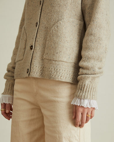 CARDIGAN IN LANA CON TASCHE