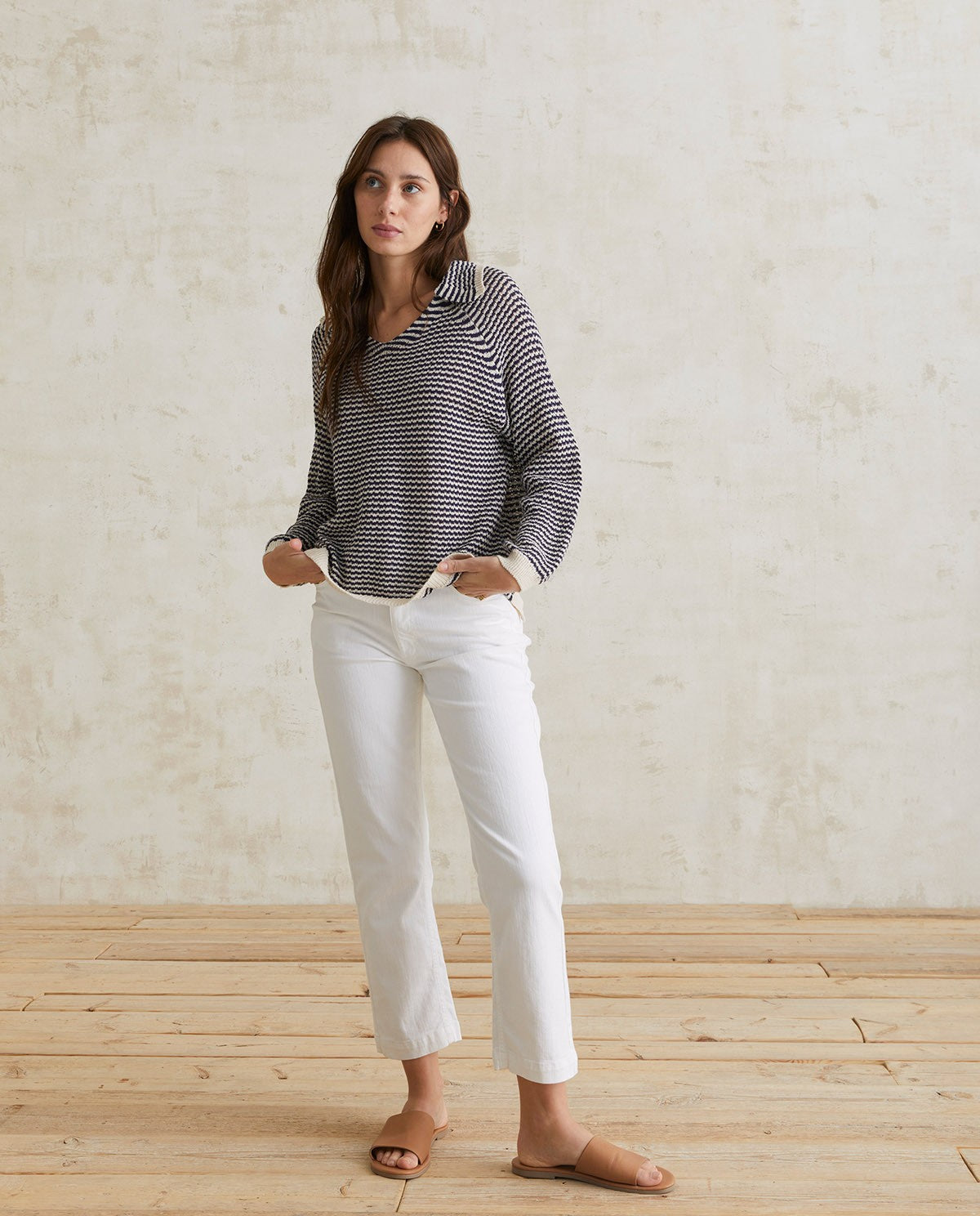 PANTALONE DRITTO IN DENIM BIANCO