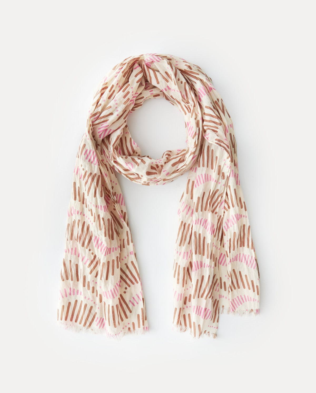 FOULARD IN COTONE STAMPA ROSA