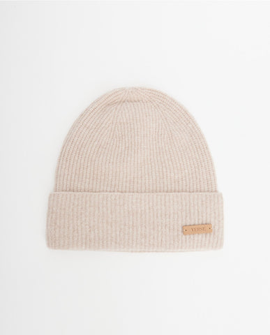 Cappello tricot beige