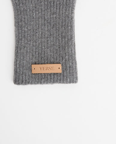 Guanti tricot grigi