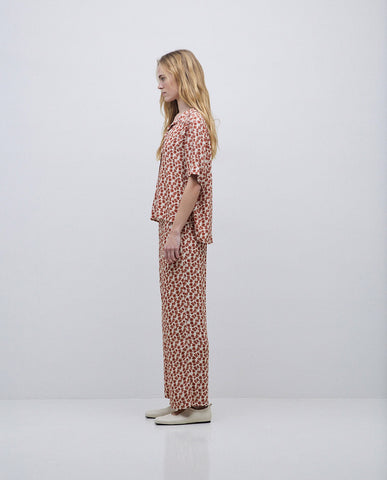 Pantaloni cropped terracotta