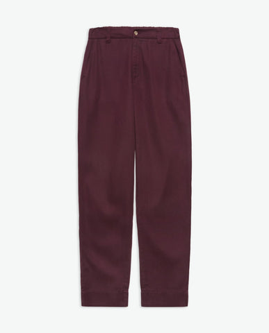 Pantaloni in tencel marrone regular fit
