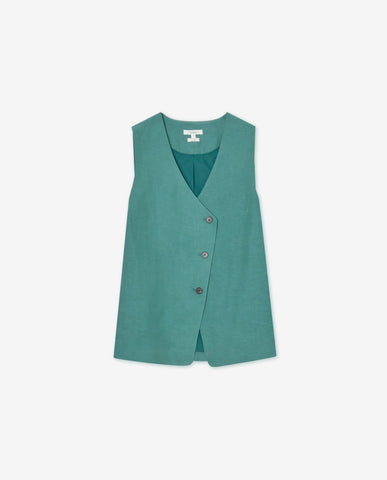 Gilet sartoriale in misto lino