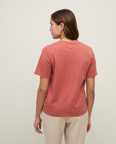 T-shirt in cotone biologico con scollo tondo