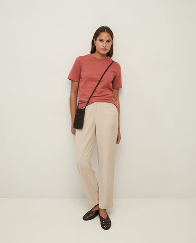 T-shirt in cotone biologico con scollo tondo