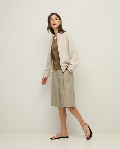 Top in cotone bicolore