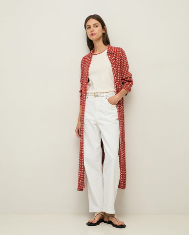 Top in cotone bicolore