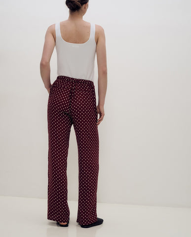 Pantaloni fluidi a pois