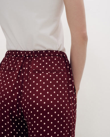 Pantaloni fluidi a pois