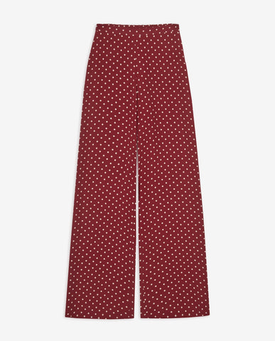 Pantaloni fluidi a pois