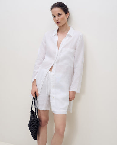 Abito a camicia in lino