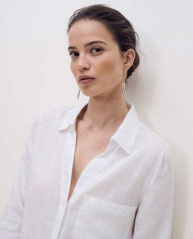 Abito a camicia in lino