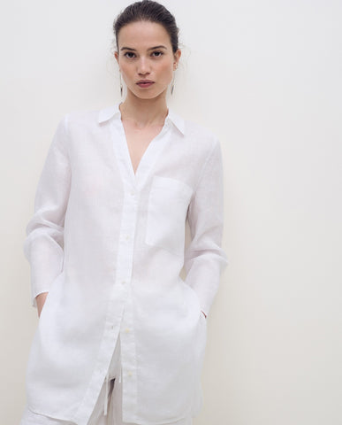 Abito a camicia in lino