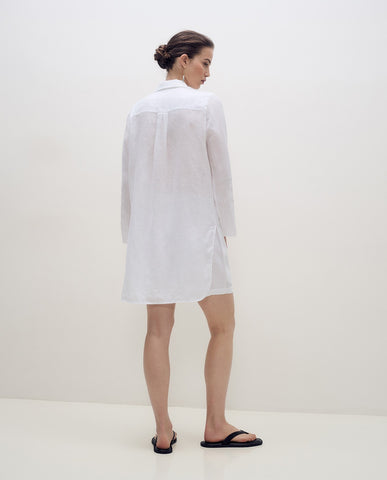 Abito a camicia in lino