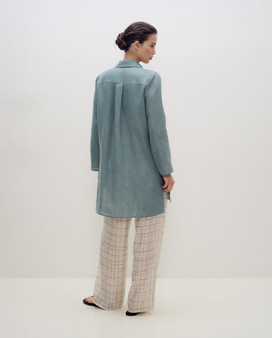 Abito a camicia in lino