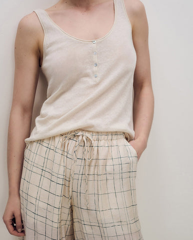 Pantaloni a quadri larghi