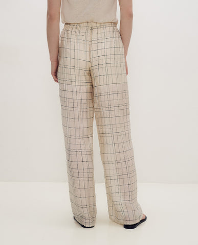 Pantaloni a quadri larghi