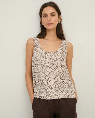 Top fluido con stampa floreale