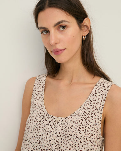 Top fluido con stampa floreale
