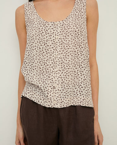 Top fluido con stampa floreale