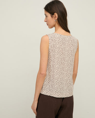 Top fluido con stampa floreale