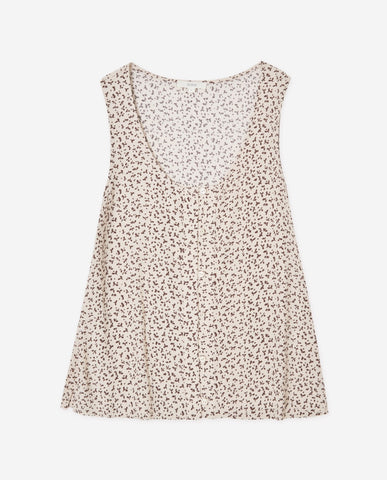 Top fluido con stampa floreale