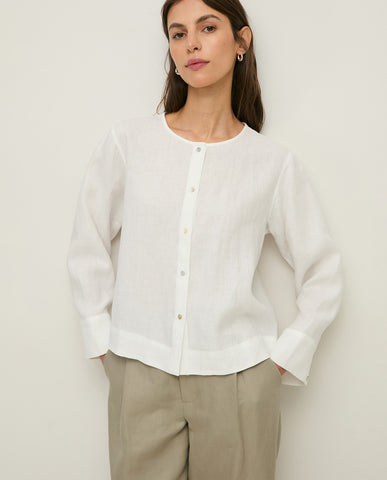 Camicia di canapa a maniche lunghe