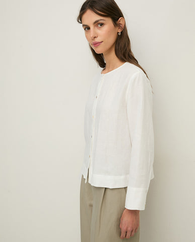 Camicia di canapa a maniche lunghe